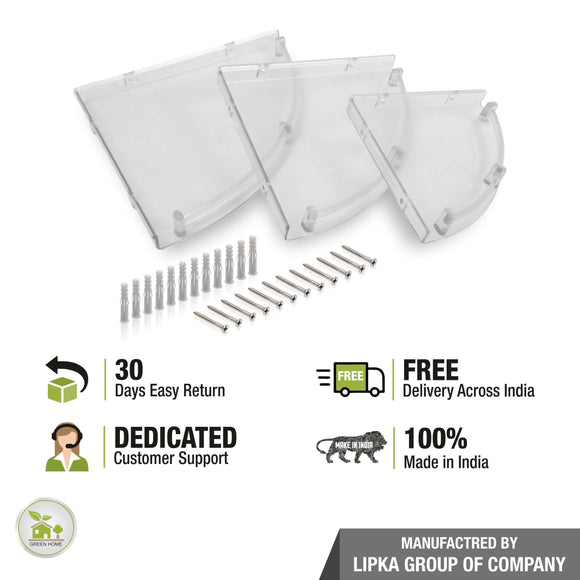 Round Large ABS Corner Shelf Tray (Set of 3) - LIPKA - Lipka Home