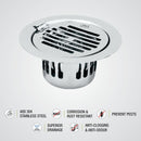 Golden Classic Jali Round Flat Cut Floor Drain (5 Inches) with Hinge and Cockroach Trap - LIPKA - Lipka Home