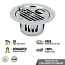 Golden Classic Jali Round Flat Cut Floor Drain (5 Inches) with Hinge, Hole and Cockroach Trap - LIPKA - Lipka Home