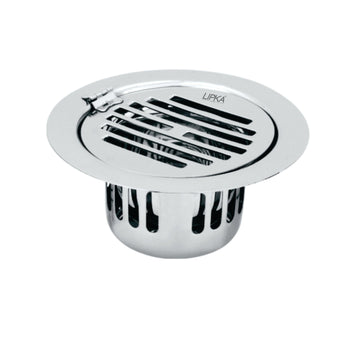 Golden Classic Jali Round Flat Cut Floor Drain (5 Inches) with Hinge and Cockroach Trap - LIPKA - Lipka Home