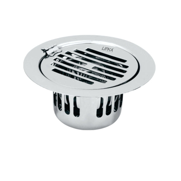 Golden Classic Jali Round Flat Cut Floor Drain (5 Inches) with Hinge and Cockroach Trap - LIPKA - Lipka Home