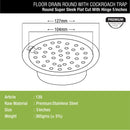 Super Sleek Round Flat Cut Floor Drain (5 Inches) with Hinge and Cockroach Trap - LIPKA - Lipka Home