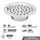 Super Sleek Round Flat Cut Floor Drain (5 Inches) with Hinge and Cockroach Trap - LIPKA - Lipka Home