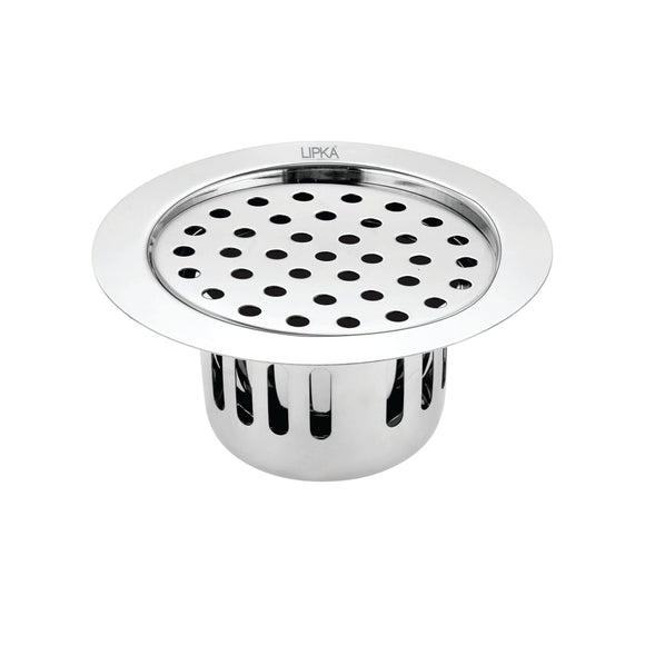 Round Flat Cut Floor Drain (5.5 inches) with Cockroach Trap - LIPKA - Lipka Home