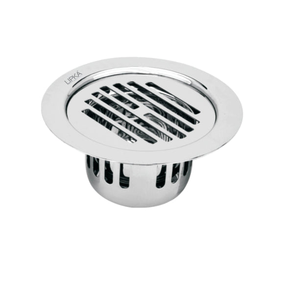 Golden Classic Jali Round Flat Cut Floor Drain (5.5 inches) with Cockroach Trap - LIPKA - Lipka Home