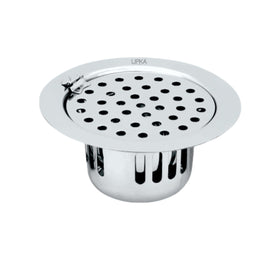 Round Flat Cut Floor Drain (5.5 inches) with Hinge & Cockroach Trap - LIPKA - Lipka Home