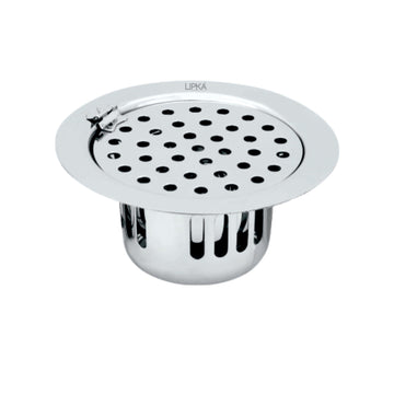 Round Flat Cut Floor Drain (5.5 inches) with Hinge & Cockroach Trap - LIPKA - Lipka Home