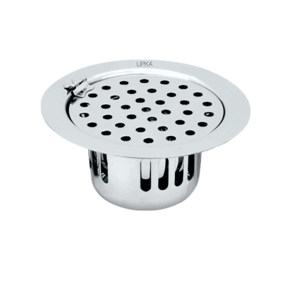Round Flat Cut Floor Drain (5.5 inches) with Hinge & Cockroach Trap - LIPKA - Lipka Home