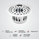 Round Flat Cut Floor Drain (5.5 inches) with Cockroach Trap & Hole - LIPKA - Lipka Home