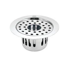 Round Flat Cut Floor Drain (5.5 inches) with Cockroach Trap & Hole - LIPKA - Lipka Home