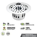 Round Flat Cut Floor Drain (5.5 inches) with Lock, Hole and Cockroach Trap - LIPKA - Lipka Home