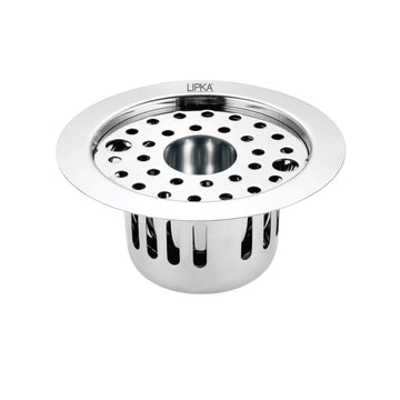 Round Flat Cut Floor Drain (5.5 inches) with Lock, Hole and Cockroach Trap - LIPKA - Lipka Home