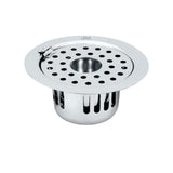 Round Flat Cut Floor Drain (5.5 inches) with Hinge, Hole & Cockroach Trap