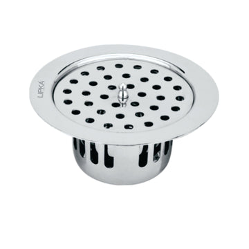 Round Flat Cut Floor Drain (5.5 inches) with Cockroach Trap & Lid - LIPKA - Lipka Home