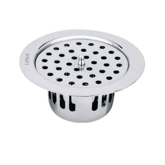 Round Flat Cut Floor Drain (5.5 inches) with Cockroach Trap & Lid - LIPKA - Lipka Home