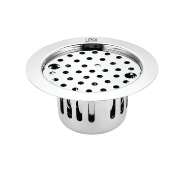 Round Flat Cut Floor Drain (5.5 inches) with Lock & Cockroach Trap - LIPKA - Lipka Home
