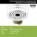 Round Jal Floor Drain (5 x 5 Inches) with Hole and Wide PVC Cockroach Trap - LIPKA - Lipka Home