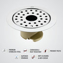 Round Jal Floor Drain (5 x 5 Inches) with Hole and Wide PVC Cockroach Trap - LIPKA - Lipka Home