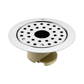 Round Jal Floor Drain (5 x 5 Inches) with Hole and Wide PVC Cockroach Trap - LIPKA - Lipka Home