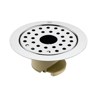 Round Jal Floor Drain (5 x 5 Inches) with Hole and Wide PVC Cockroach Trap - LIPKA - Lipka Home