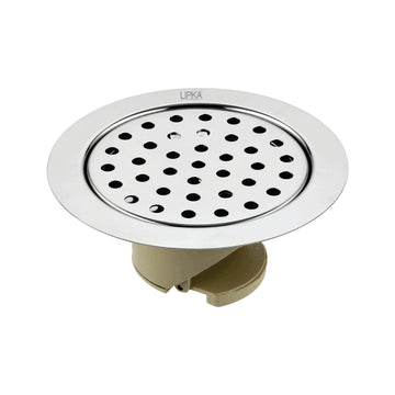 Round Jal Floor Drain (5 x 5 Inches) with Wide PVC Cockroach Trap - LIPKA - Lipka Home