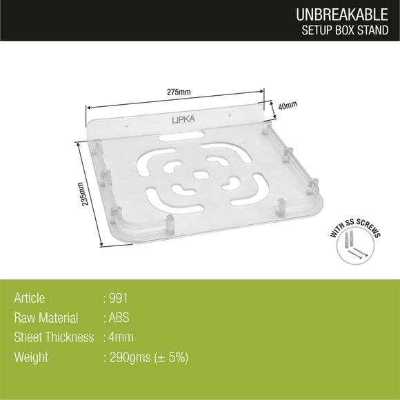 ABS Set up Box Stand (5 x 16 Inches) - LIPKA - Lipka Home