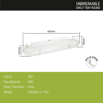 Round ABS Shelf Tray - LIPKA - Lipka Home