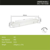 Round ABS Shelf Tray dimensions and sizes