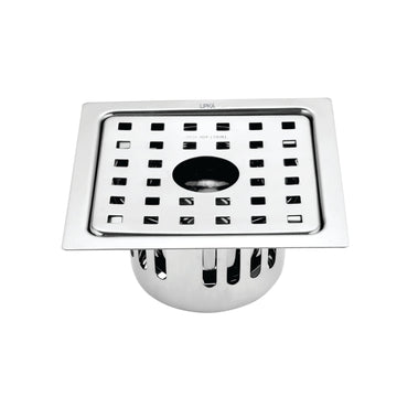Agni Square Floor Drain (6 x 6 Inches) with Hole and Cockroach Trap- LIPKA - Lipka Home