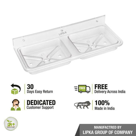 ABS Square Double Soap Dish - LIPKA - Lipka Home