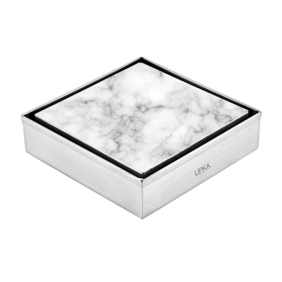 Marble Insert Floor Drain (5 x 5 Inches) - LIPKA - Lipka Home
