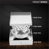 Marble Insert Floor Drain (6 x 6 Inches) product details