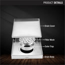 Marble Insert Floor Drain (8 x 8 Inches) - LIPKA - Lipka Home