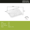ABS Square Soap Dish - LIPKA - Lipka Home