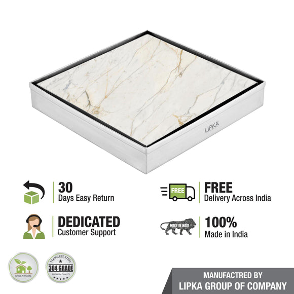 Tile Insert Floor Drain (8 x 8 Inches) - LIPKA - Lipka Home