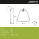 ABS Square Towel Ring - LIPKA - Lipka Home