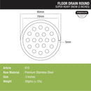 Super Heavy Snow Round Floor Drain (3 inches) - LIPKA - Lipka Home