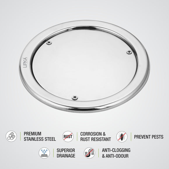 Sweep Out Round Floor Drain (5 inches) - LIPKA - Lipka Home