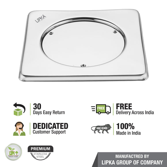 Sweep Out Square Floor Drain (6 x 6 Inches) - LIPKA - Lipka Home