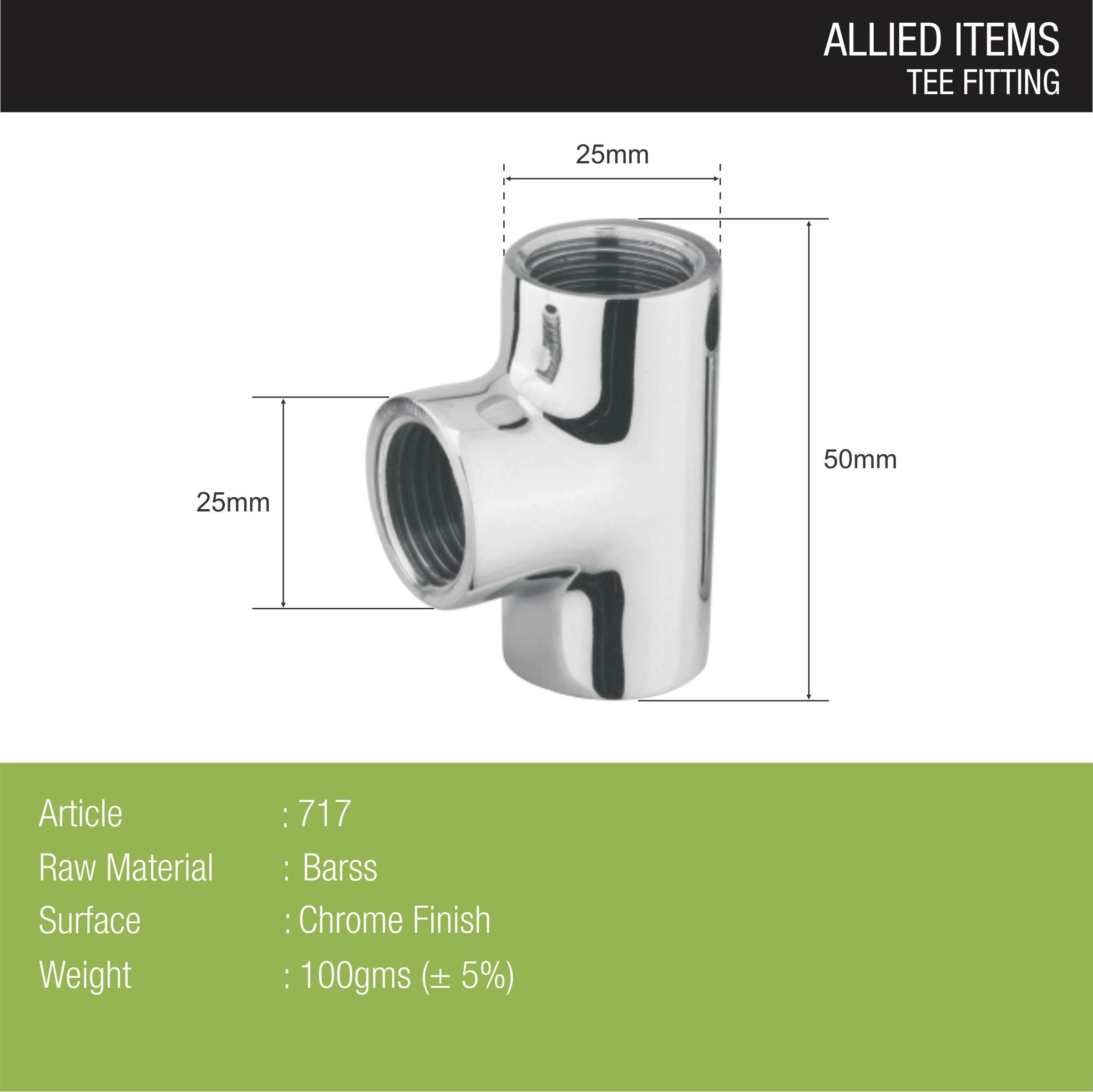 LIPKA Brass Tee sizes and dimensions