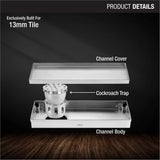 Tile Insert Shower Drain Channel (12 x 3 Inches) product details