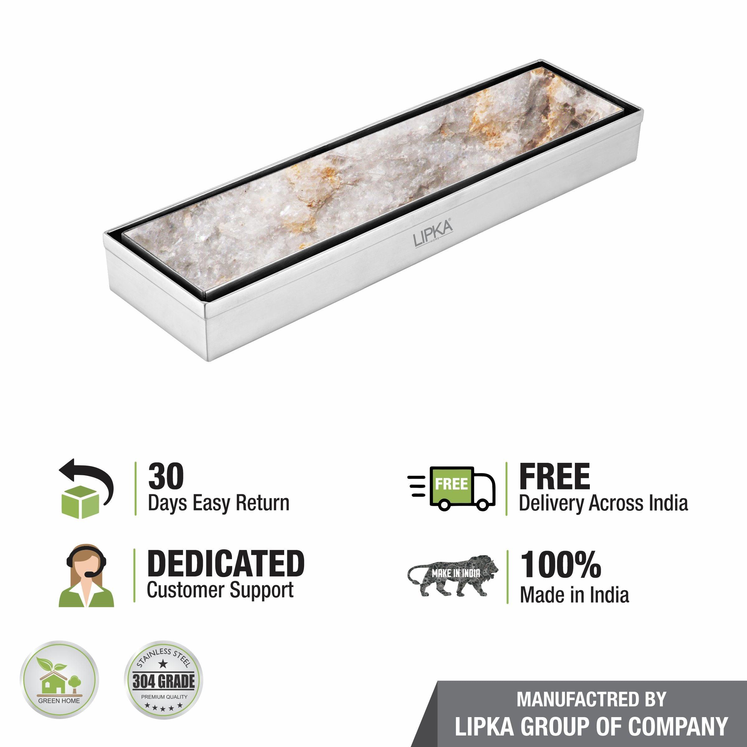 Tile Insert Shower Drain Channel (18 x 3 Inches) - LIPKA - Lipka Home