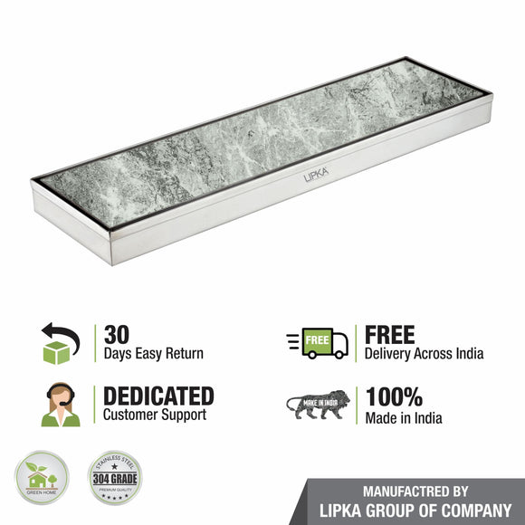 Tile Insert Shower Drain Channel (32 x 5 Inches) - LIPKA - Lipka Home