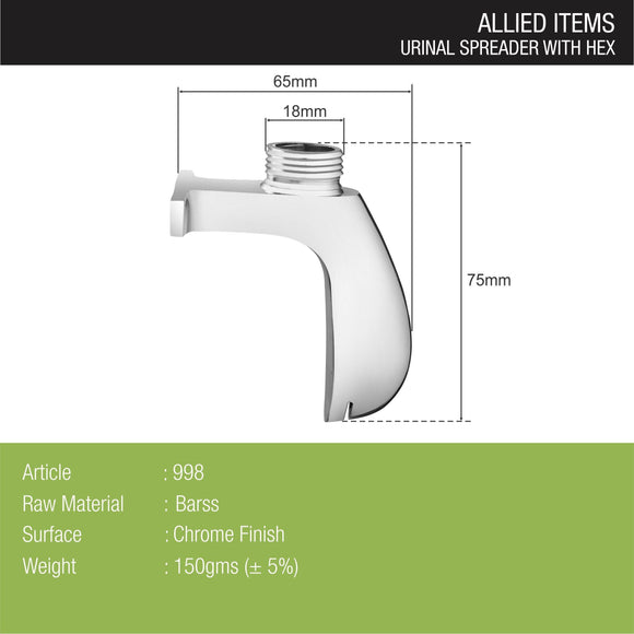 Urinal Spreader with Hex - LIPKA - Lipka Home