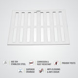 Vertical Commercial 304-Grade Floor Drain (12 x 12 Inches) - LIPKA