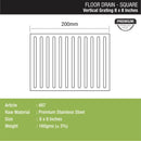 Vertical Grating Top (8 x 8 inches) - LIPKA - Lipka Home