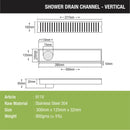 Vertical Shower Drain Channel (12 x 5 Inches) - LIPKA - Lipka Home