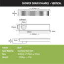 Vertical Shower Drain Channel (24 x 5 Inches) - LIPKA - Lipka Home