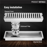 Vertical Shower Drain Channel (36 x 5 Inches) - LIPKA