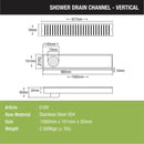 Vertical Shower Drain Channel (40 x 4 Inches) - LIPKA - Lipka Home